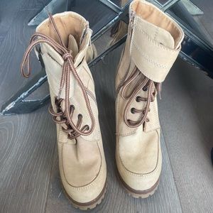 Aldo heeled work boots.
